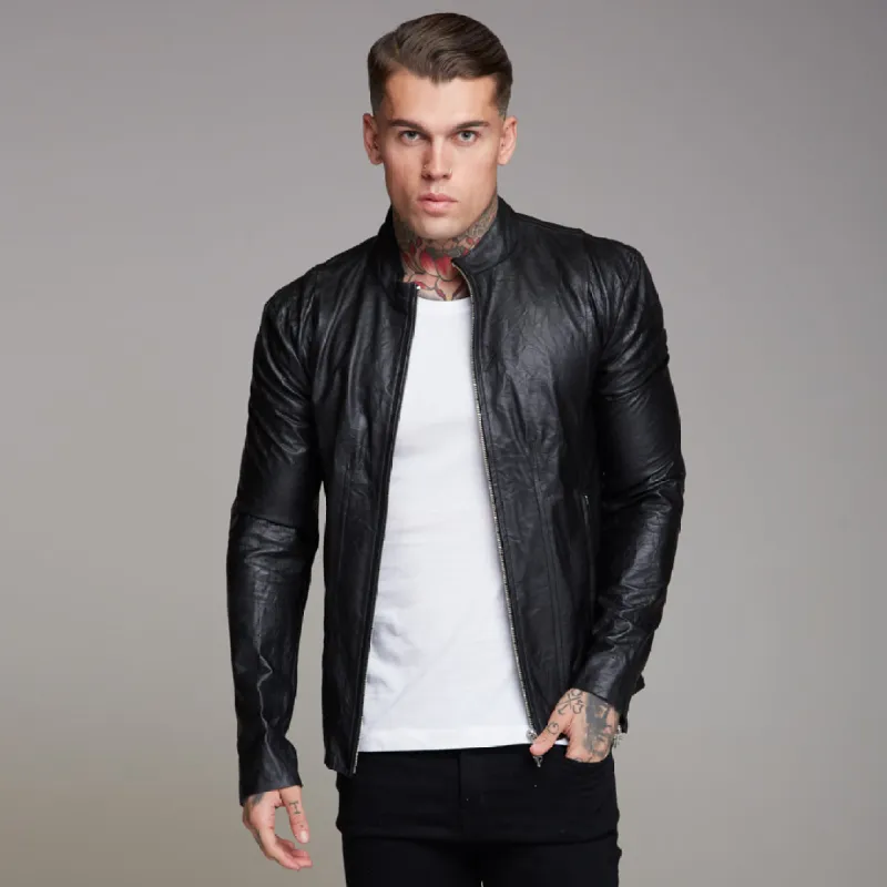 Father Sons Black Lambs Leather Jacket - FSH163 sold by Father Sons