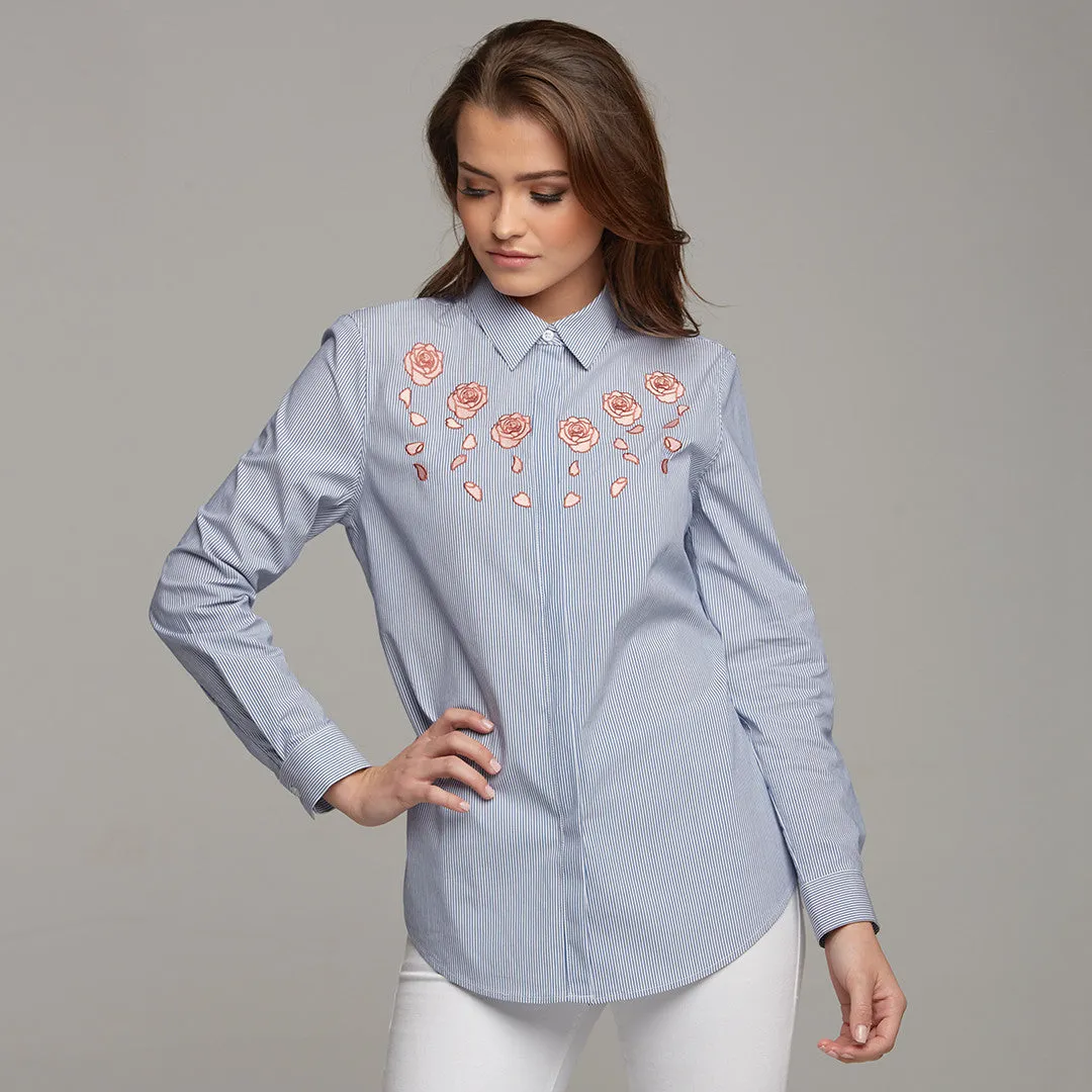 BELLA ROSE EMBROIDERY SHIRT - CT041 sold by Father Sons product image thumbnail 3