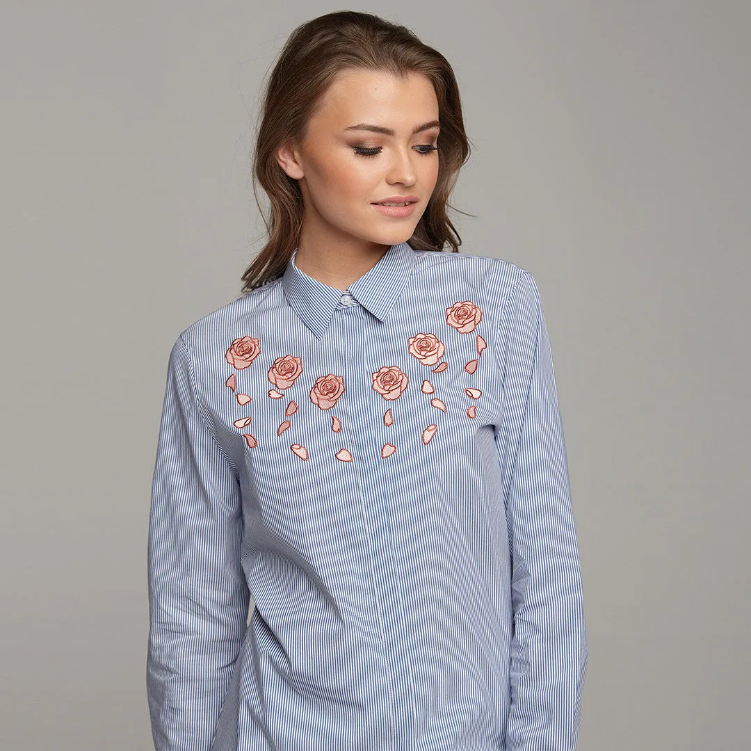 BELLA ROSE EMBROIDERY SHIRT - CT041 sold by Father Sons product image thumbnail 5
