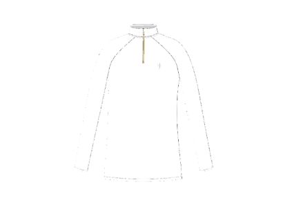 Father Sons Long Sleeve White / Gold Half Zip Gym Top - FSH889 sold by Father Sons