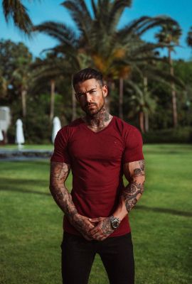 Father Sons Classic Oxblood V Neck - FSH361 sold by Father Sons