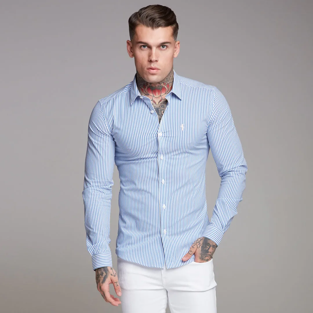 Father Sons Super Slim Stretch Navy & White Stripe (Pink Emblem) - FS112P sold by Father Sons product image thumbnail 4