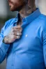 Father Sons Super Slim Stretch Light Blue Denim Long Sleeve with Metal Decal - FS843 sold by Father Sons