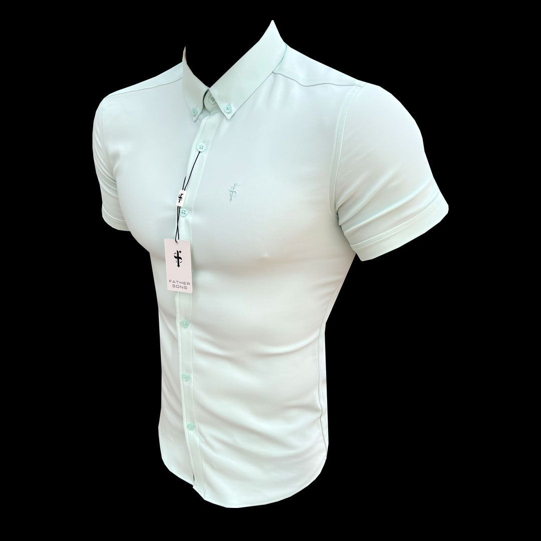 Father Sons Super Slim Scuba Mint Green Short Sleeve Stretch - FS879 sold by Father Sons product image thumbnail 4