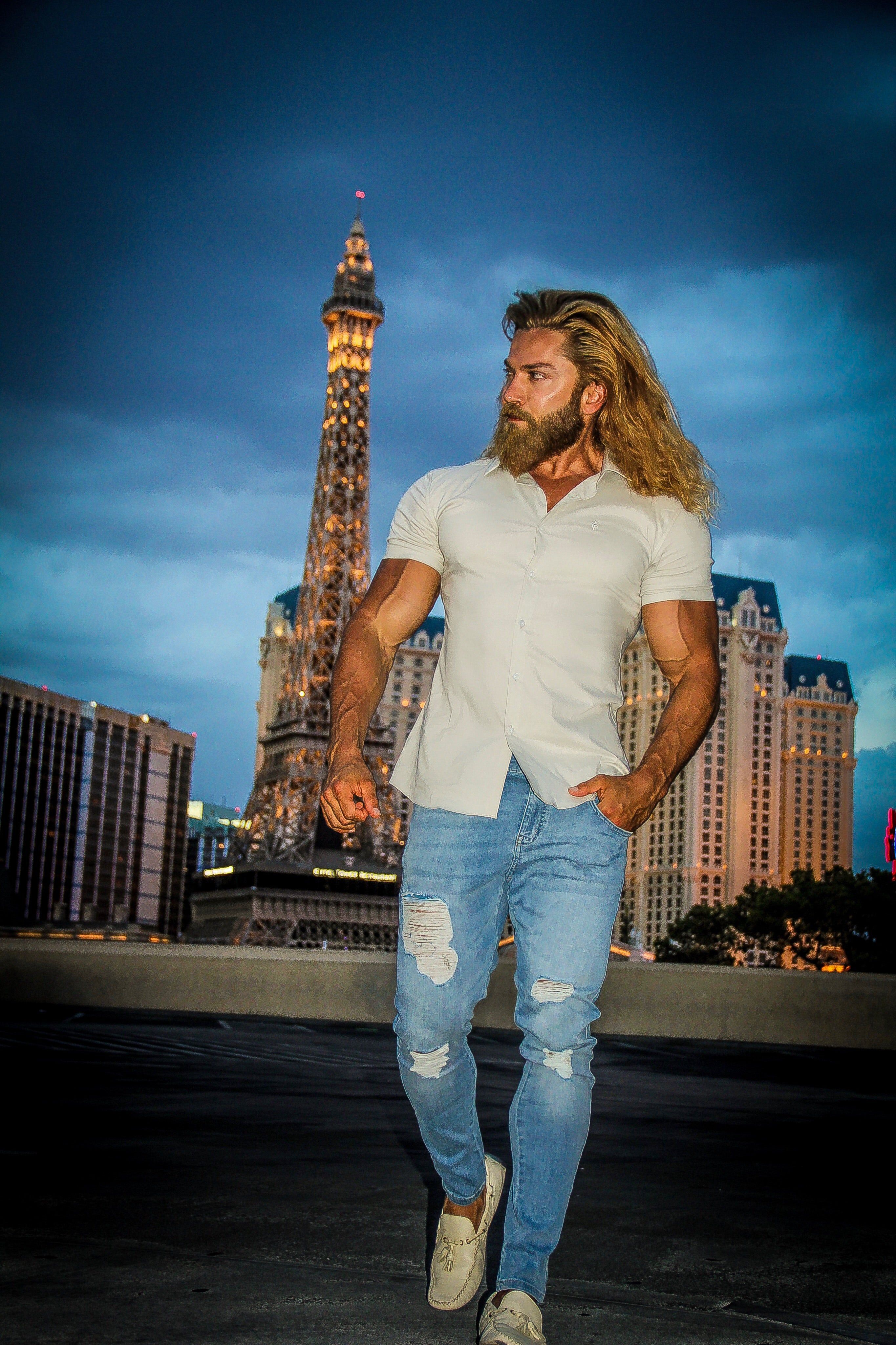 Father Sons Super Slim Stretch Classic Light Beige Short Sleeve - FS559 sold by Father Sons product image thumbnail 4