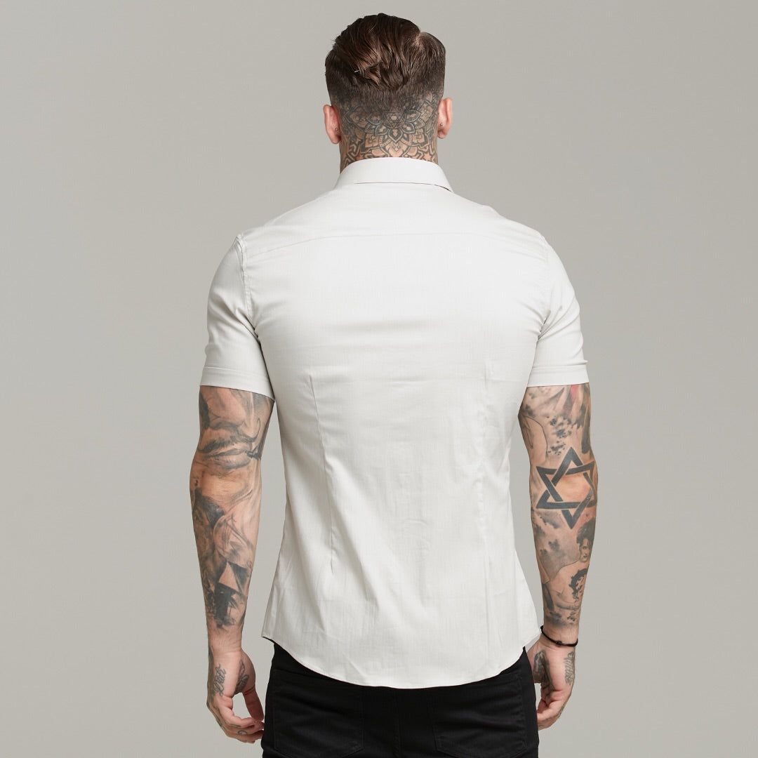 Father Sons Super Slim Stretch Classic Light Beige Short Sleeve - FS559 sold by Father Sons product image thumbnail 5