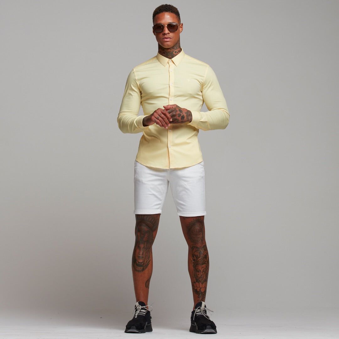 Father Sons Super Slim Ultra Stretch Yellow Long Sleeve - FS475 sold by Father Sons product image thumbnail 4