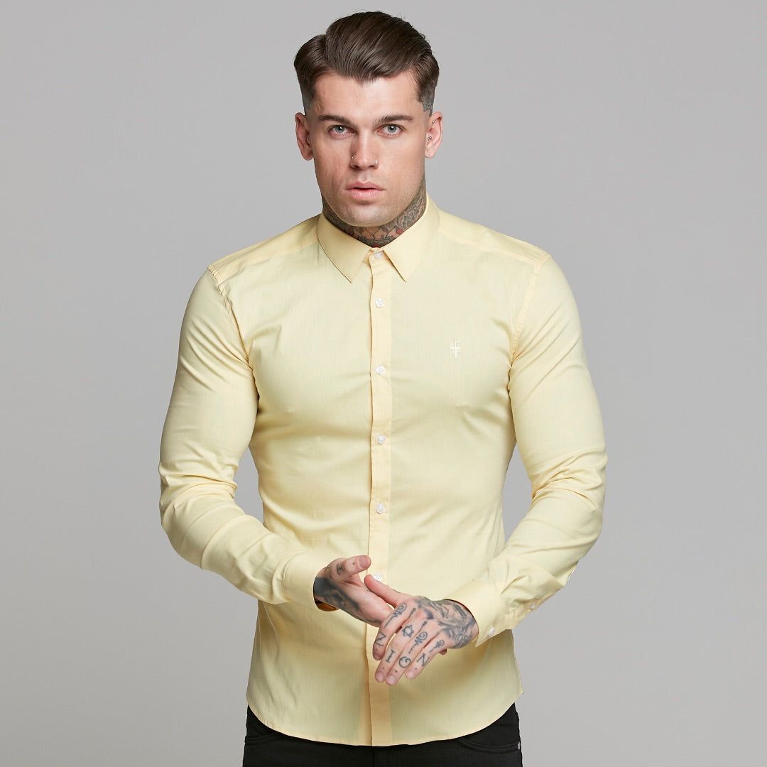 Father Sons Super Slim Ultra Stretch Yellow Long Sleeve - FS475 sold by Father Sons product image thumbnail 2