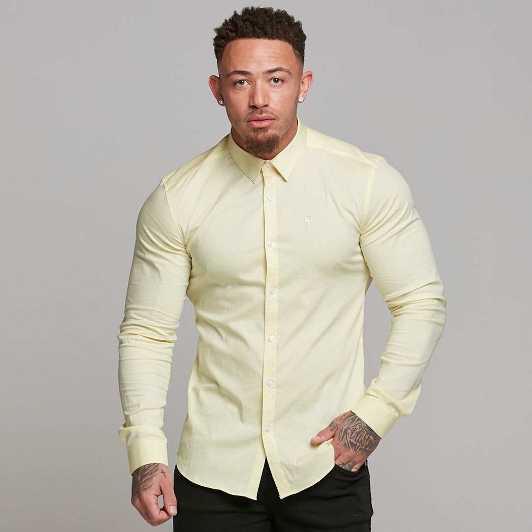 Father Sons Super Slim Ultra Stretch Yellow Long Sleeve - FS475 sold by Father Sons product image thumbnail 3
