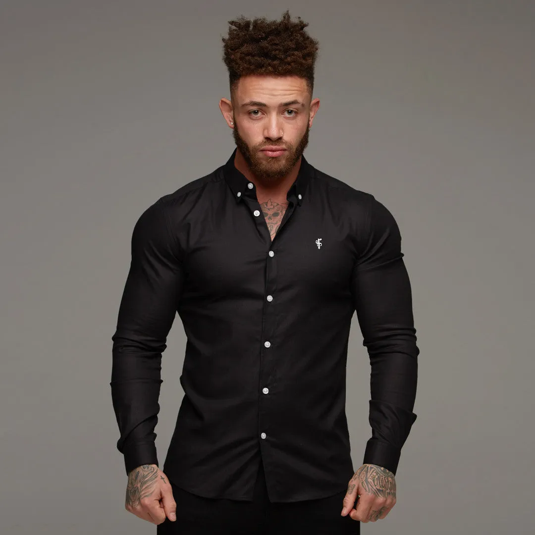 Father Sons Super Slim Stretch Classic Oxford Black - FS302 sold by Father Sons product image thumbnail 2