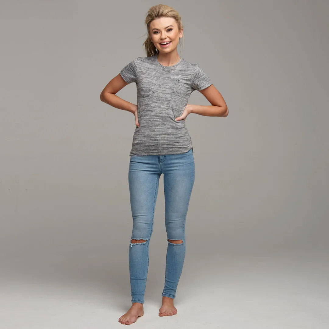 TEGAN GREY MARL SLUB TEE - CT047 sold by Father Sons product image thumbnail 5