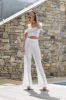'AYLA' Knitted Co ord Crop top white - CTJ009 sold by Father Sons