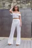'AYLA' Knitted Co ord Crop top white - CTJ009 sold by Father Sons