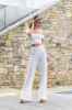 'AYLA' Knitted Co ord Crop top white - CTJ009 sold by Father Sons