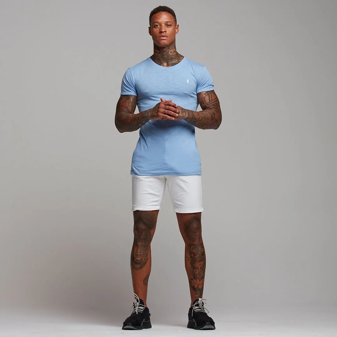 Father Sons Light Blue Slub Crew - FSH051 sold by Father Sons product image thumbnail 5