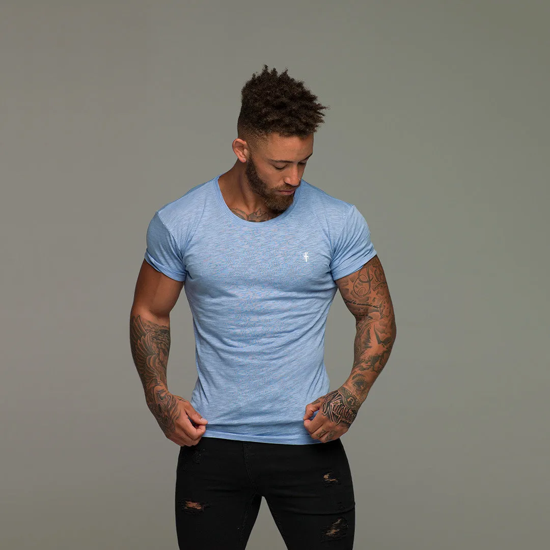 Father Sons Light Blue Slub Crew - FSH051 sold by Father Sons product image thumbnail 3