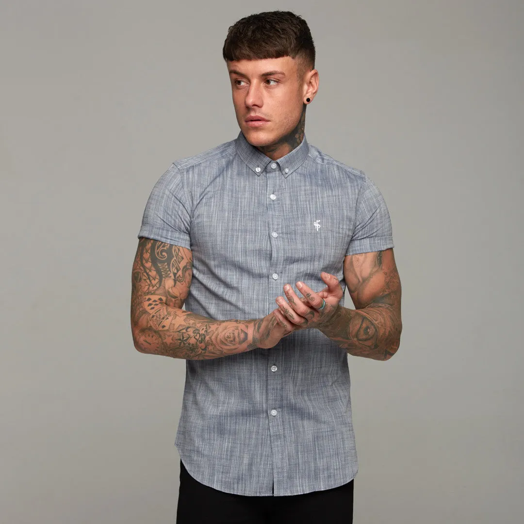 Father Sons Classic Blue/Grey Slub Short Sleeve - FS281 (LAST CHANCE) sold by Father Sons product image thumbnail 2