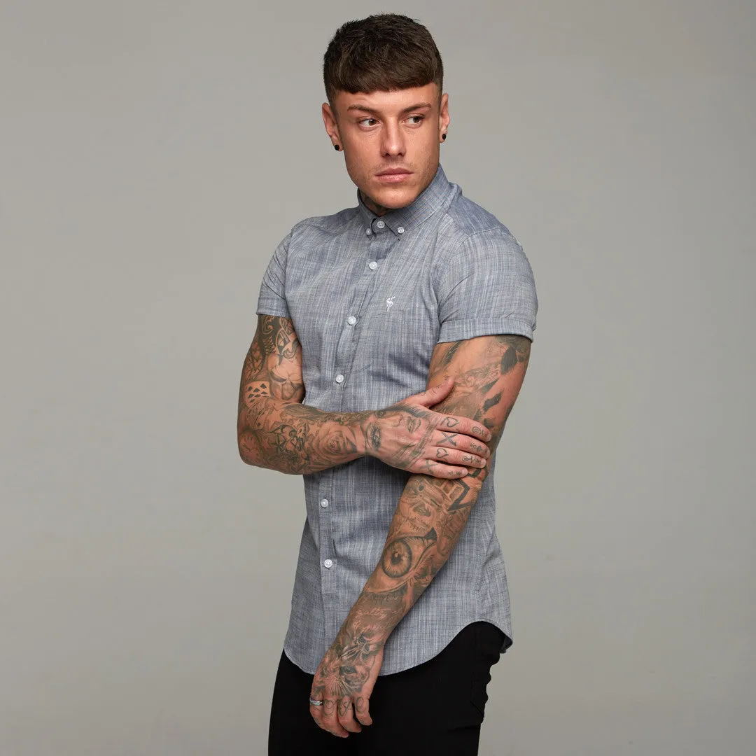 Father Sons Classic Blue/Grey Slub Short Sleeve - FS281 (LAST CHANCE) sold by Father Sons product image thumbnail 3