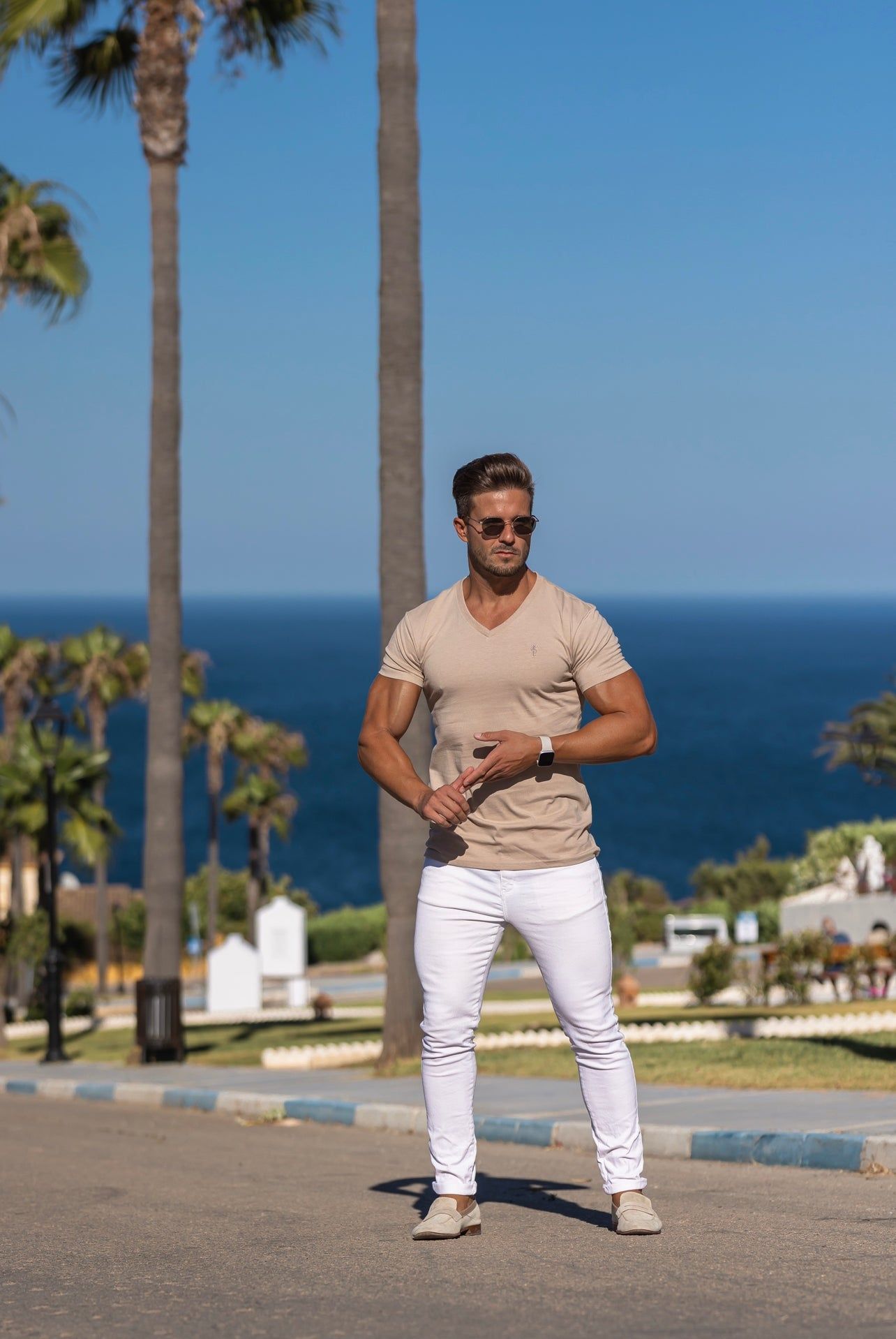 Father Sons Classic Beige V Neck - FSH742 sold by Father Sons product image thumbnail 5