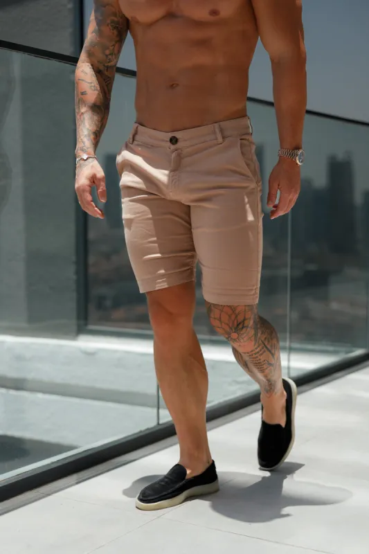 Father Sons Slim Fit Coffee Chino Shorts - FSH989 sold by Father Sons