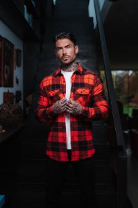 Father Sons Red / Black Check Shacket With Double Pockets - FS1037 sold by Father Sons