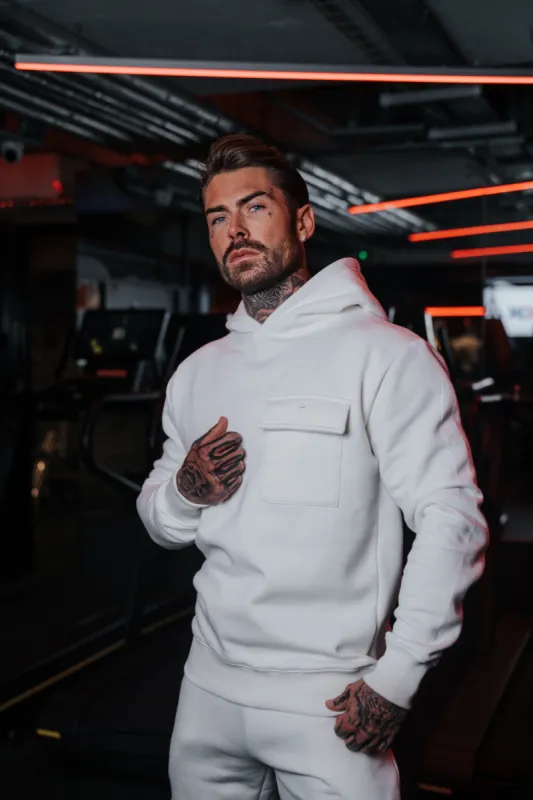 Father Sons Cream Cargo Hoodie With FS Embroidery - FSH932 sold by Father Sons