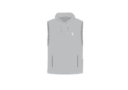 Father Sons Sleeveless Light Grey Gym Hoodie - FSH898 sold by Father Sons