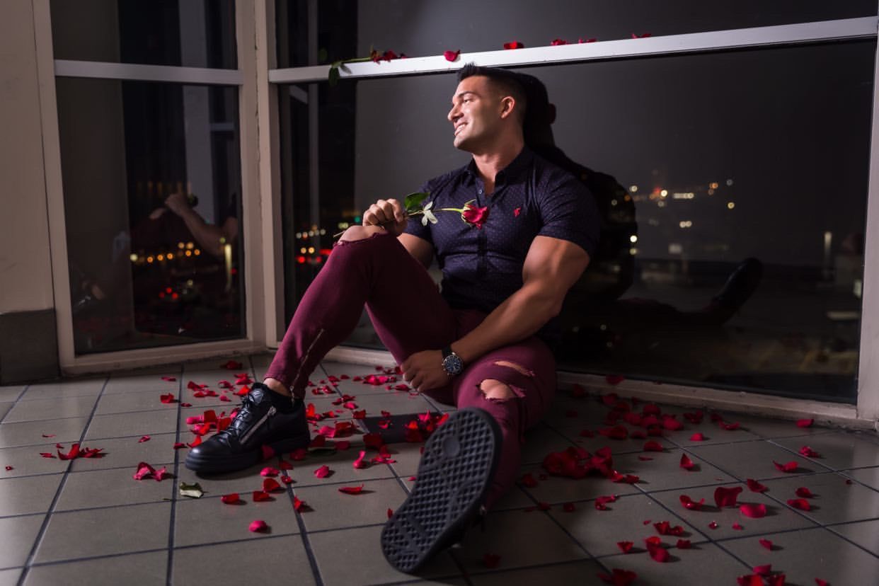 Father Sons Super Slim Stretch Navy & Red Ditsy Print Short Sleeve - FS093R sold by Father Sons product image thumbnail 5