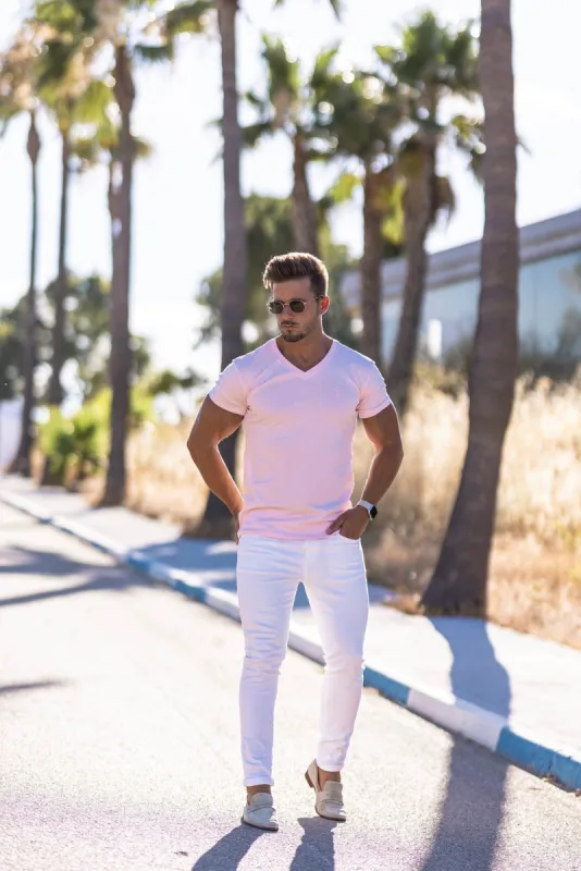 Father Sons Classic Pink V Neck -  FSH743 sold by Father Sons