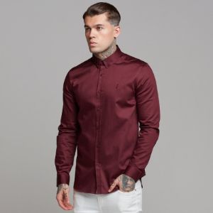 Father Sons Classic Burgundy Luxe Egyptian Cotton Button Down - FS497 (LAST CHANCE) sold by Father Sons