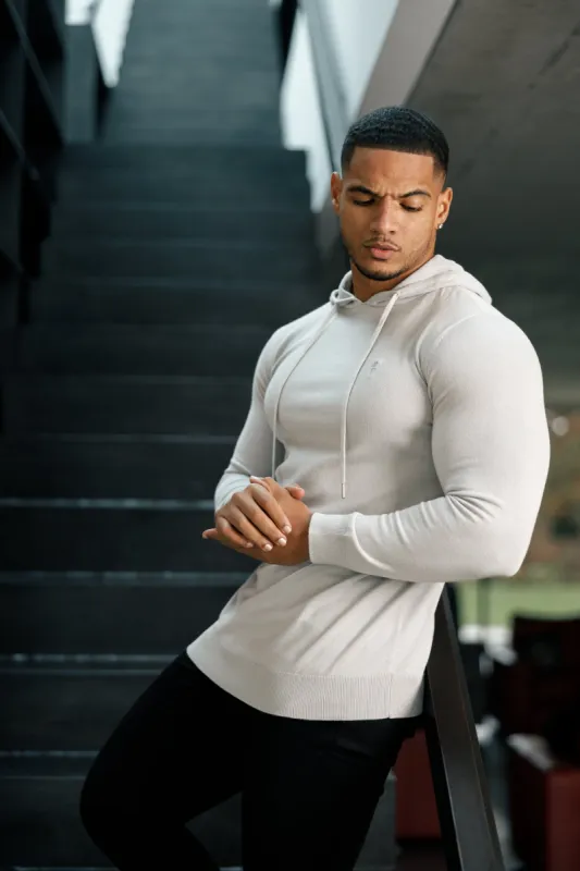 Father Sons Silver Grey Knitted Overhead Hoodie - FSN117 sold by Father Sons