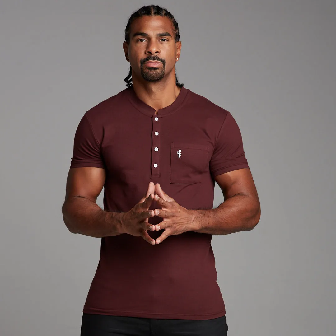 Classic Burgundy Grandad Polo Shirt - FSH195 sold by Father Sons product image thumbnail 4