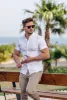Father Sons Super Slim Scuba White Short Sleeve Stretch - FS828 sold by Father Sons