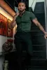 Father Sons Super Slim Stretch Khaki Denim Short Sleeve with Metal Decal Emblem - FS633 sold by Father Sons