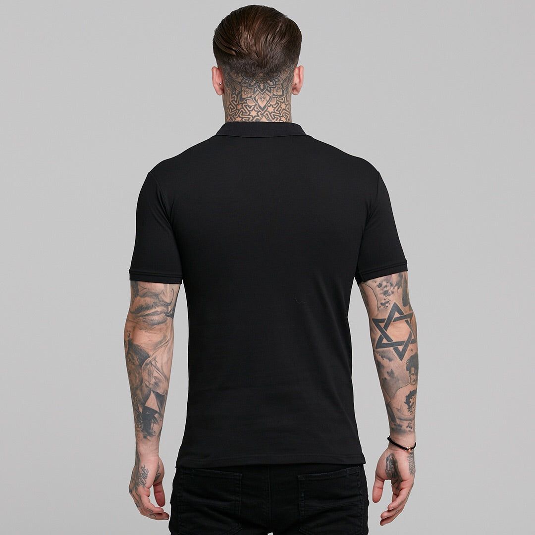 Classic Black and Gold Zipped Polo Shirt - FSH239 sold by Father Sons product image thumbnail 19