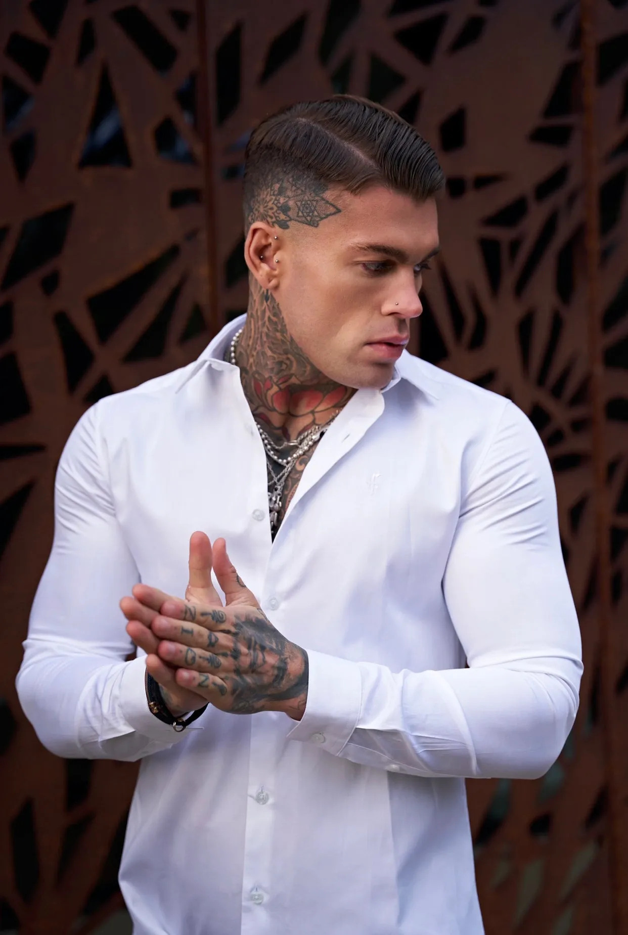 Father Sons Classic White Luxe Egyptian Cotton Relaxed Fit- FSR194 sold by Father Sons product image thumbnail 2