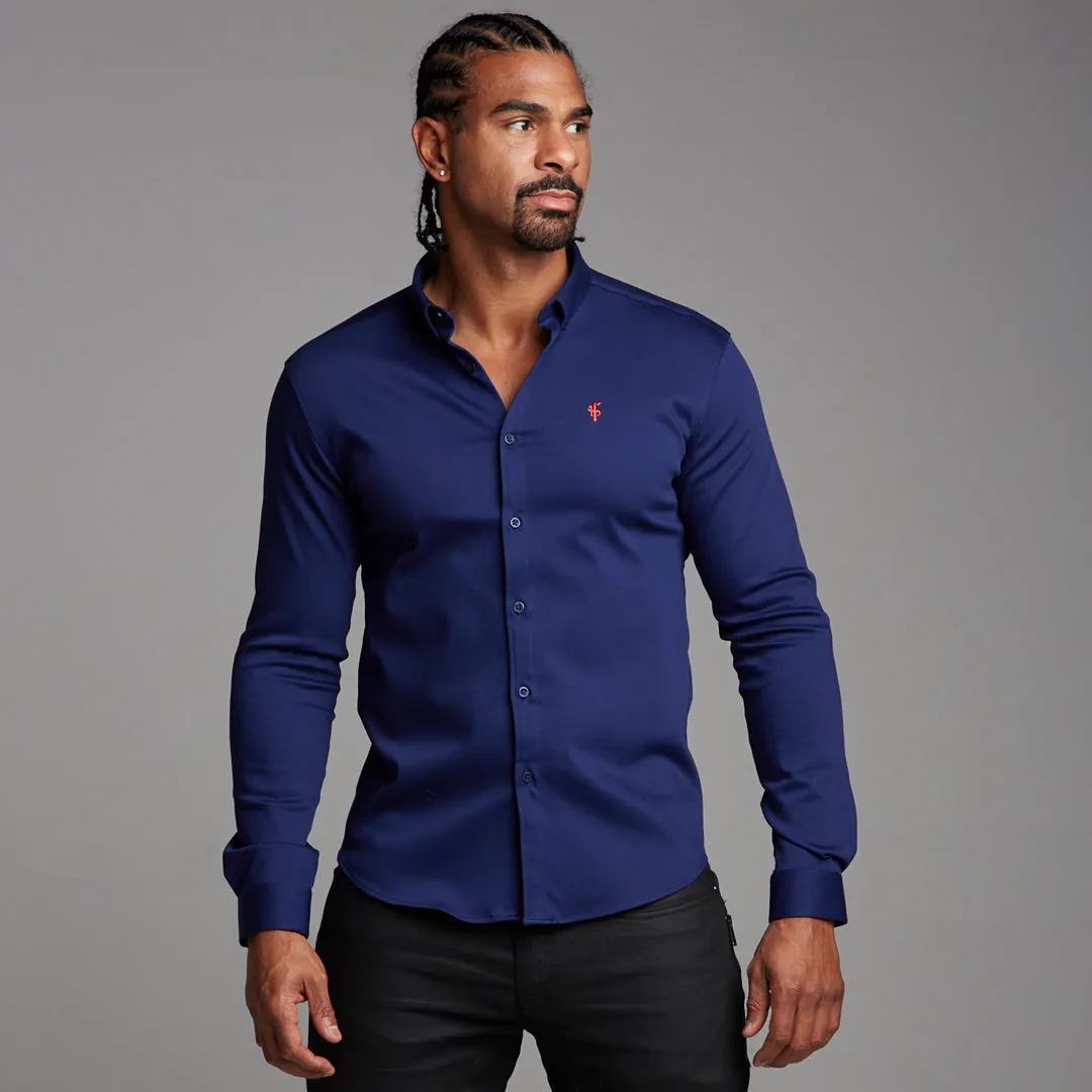 Father Sons Super Slim Stretch Navy Denim Long Sleeve (Red Emblem) - FS207 sold by Father Sons product image thumbnail 4