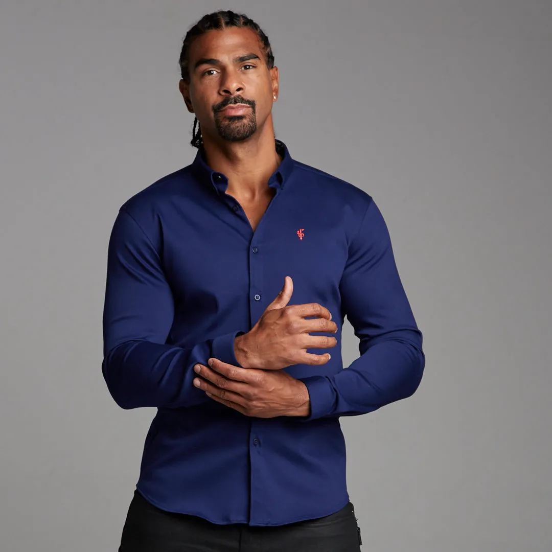 Father Sons Super Slim Stretch Navy Denim Long Sleeve (Red Emblem) - FS207 sold by Father Sons product image thumbnail 3