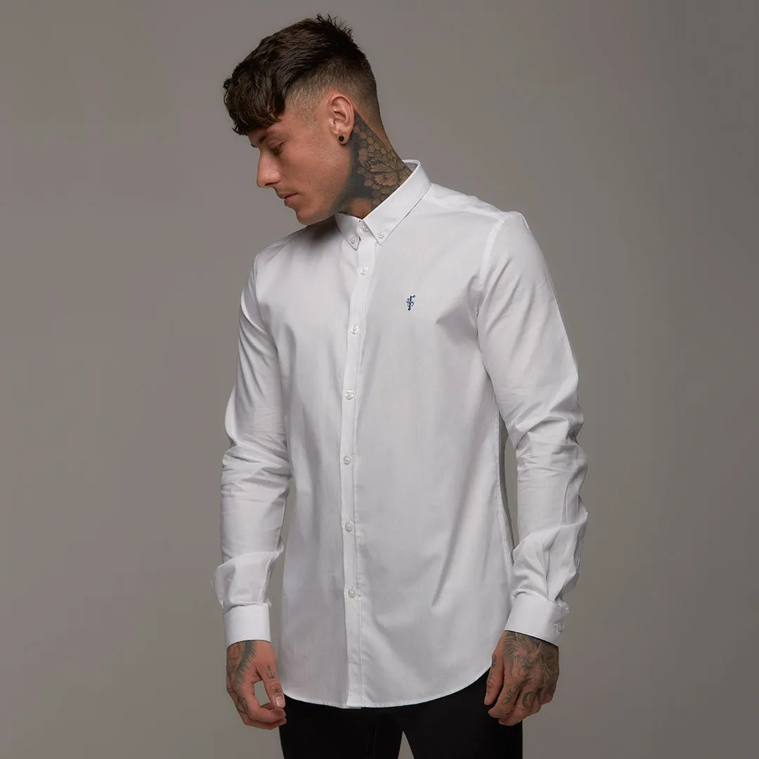 Father Sons Classic White Long Sleeve (Blue Emblem) - FS252 (LAST CHANCE) sold by Father Sons product image thumbnail 2