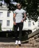 Father Sons Silver Grey Slub Crew Short Sleeve - FSH689 sold by Father Sons