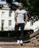 Father Sons Silver Grey Slub Crew Short Sleeve - FSH689 sold by Father Sons