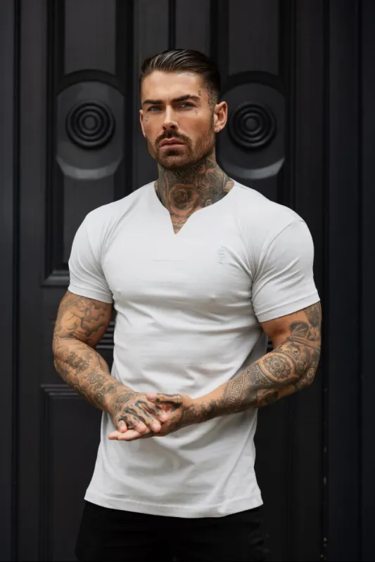 Father Sons Advanced V Neck Crew Short Sleeve Light Grey - FSH1013 sold by Father Sons