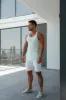 Father Sons Classic Mint / White Ribbed Knit Super Slim Vest - FSH1029 sold by Father Sons