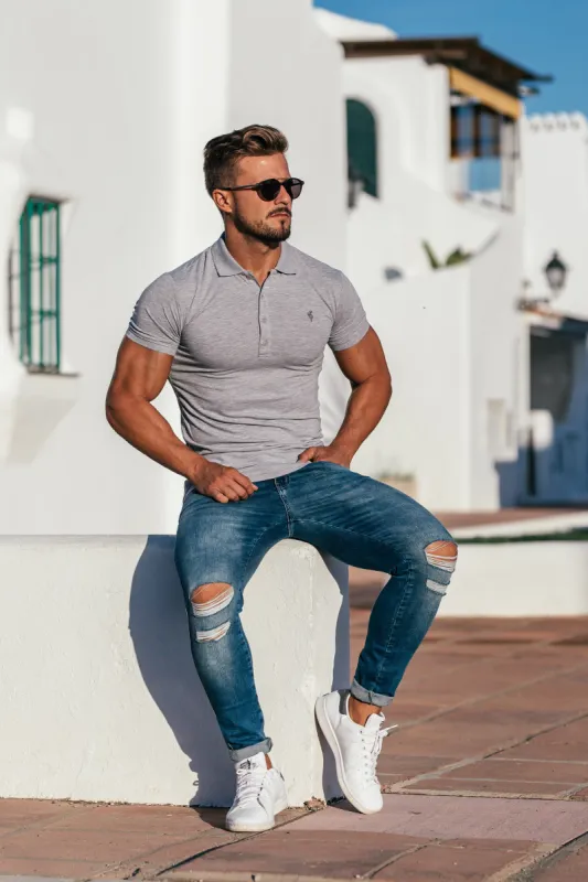 Classic Grey Polo Shirt - FSH048 sold by Father Sons