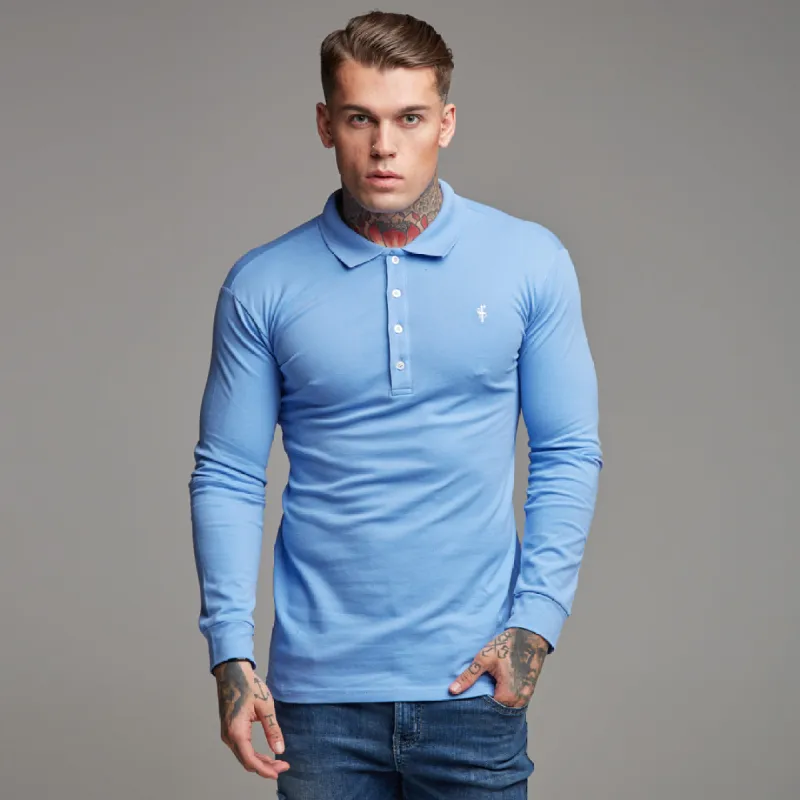 Classic Light Blue Polo Long Sleeve Shirt - FSH161 sold by Father Sons