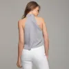 MARIAH GREY HALTER NECK CROP - CT020 sold by Father Sons