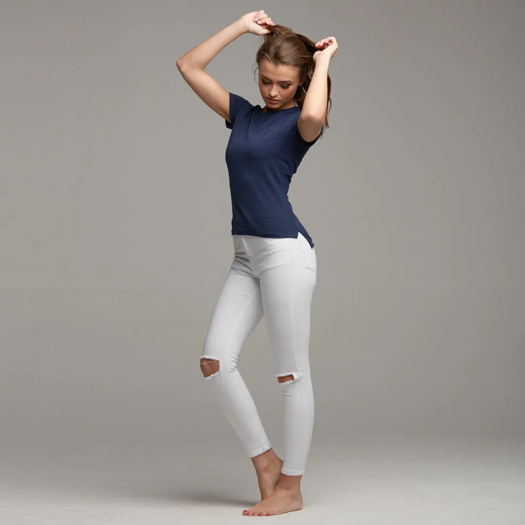 TEGAN NAVY SLUB TEE - CT053 sold by Father Sons product image thumbnail 4