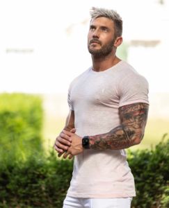 Father Sons Baby Pink Slub Crew Short Sleeve - FSH686 sold by Father Sons