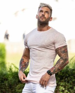 Father Sons Baby Pink Slub Crew Short Sleeve - FSH686 sold by Father Sons