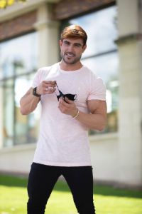 Father Sons Baby Pink Slub Crew Short Sleeve - FSH686 sold by Father Sons